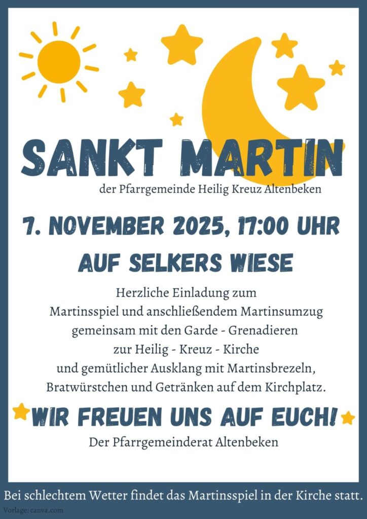 Martinsspiel mit Laternenumzug in Altenbeken