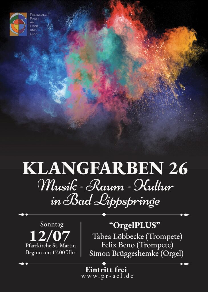 „Klangfarben26“ – 3. Konzert am 12.07. um 17.00 Uhr