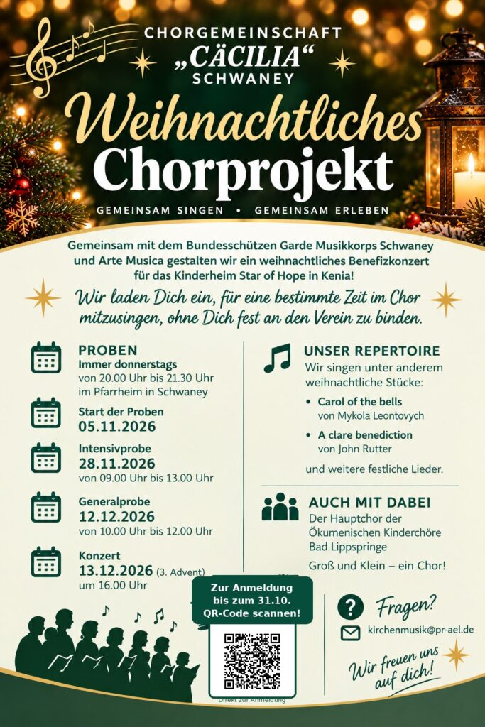 Weihnachtliches Chorprojekt – Sei dabei!